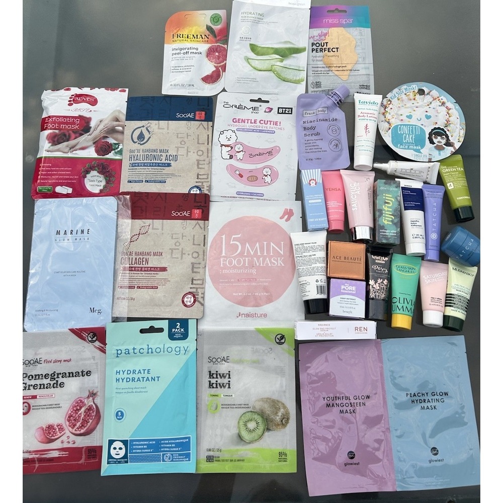 High End Makeup, Skincare, Cosmetics Lot Of 35 Sample Travel Items Sealed New